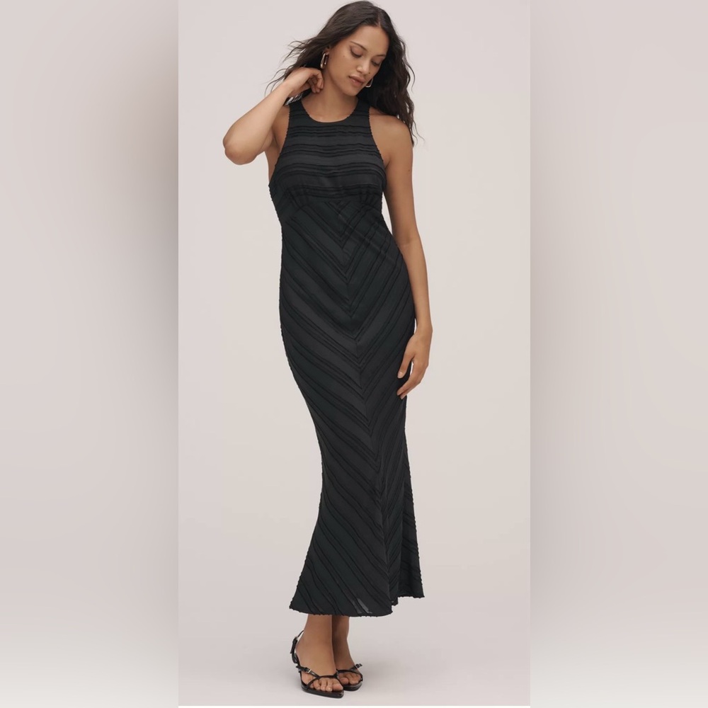 Anthropologie Black Strapless Dress